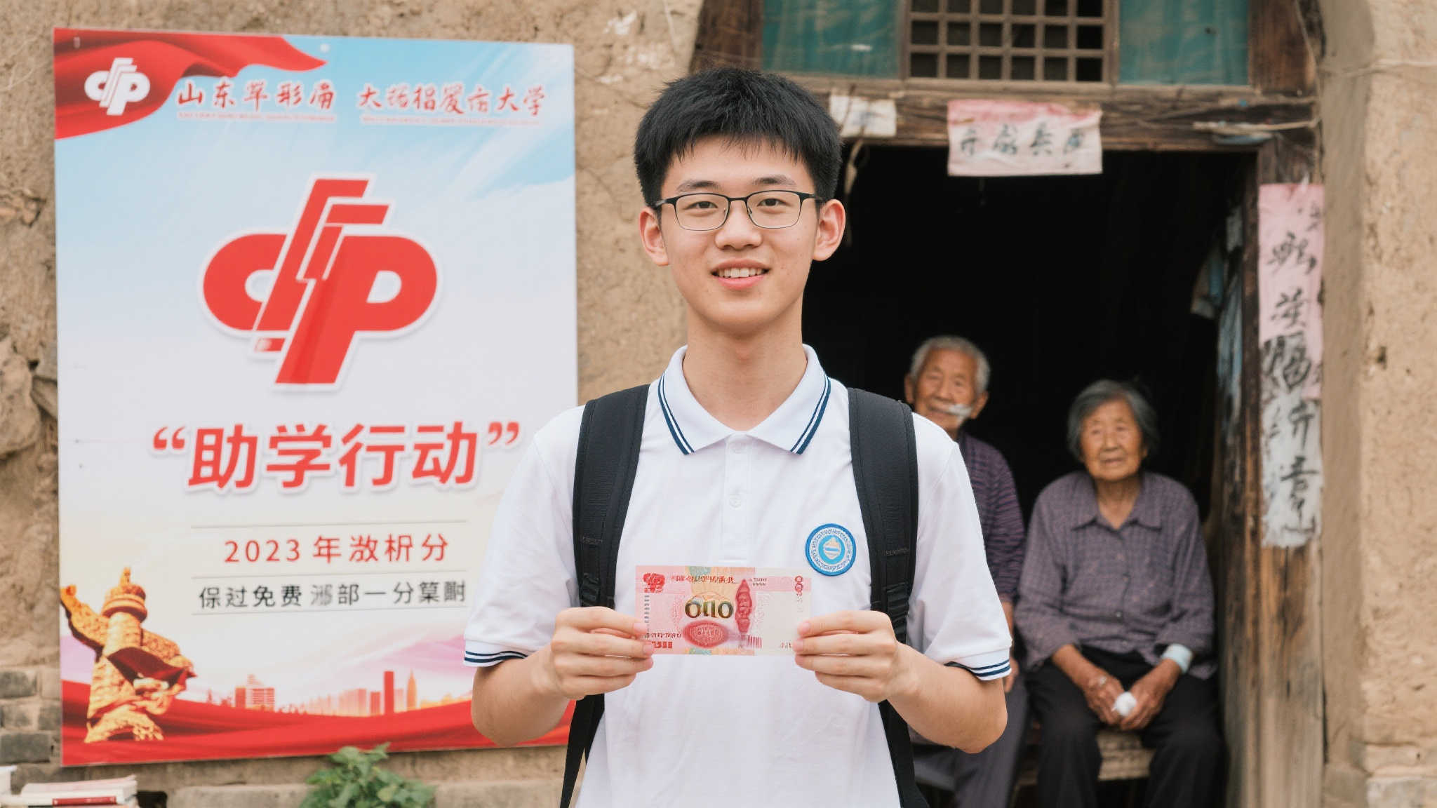 聊城大学新生圆梦，山东福彩倾情助力